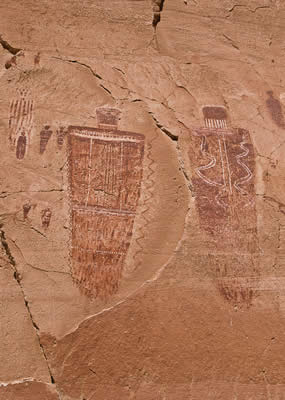 Great Gallery rock art in Horseshoe Canyon