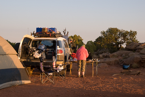 Shirley and Dale getting breakfast ready