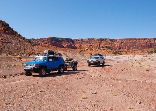 View of the FJs with the Oranges Cliff in the background