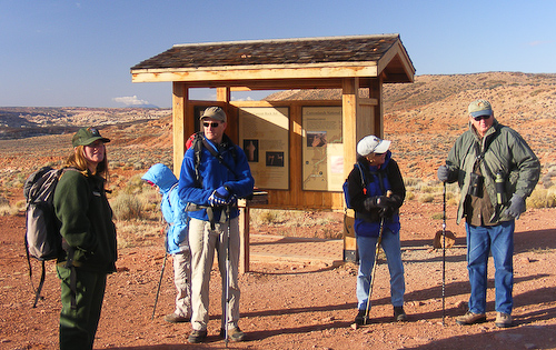 Preparing for the Horseshoe Canyon hike