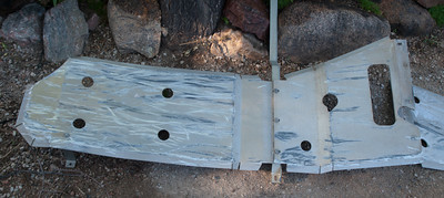 Gas tank and t-case skids