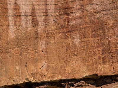 Rock art at Paintrock Ranch in Wyoming