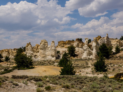 View from the parking area at Castle Gardens, Wyoming