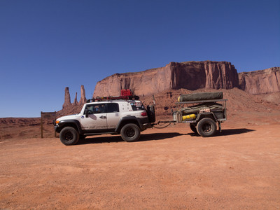 Our Toyota FJ Cruiser in Monument Valley