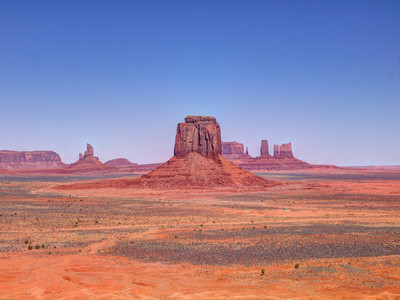 High dynamic range photograph of Monument Valley