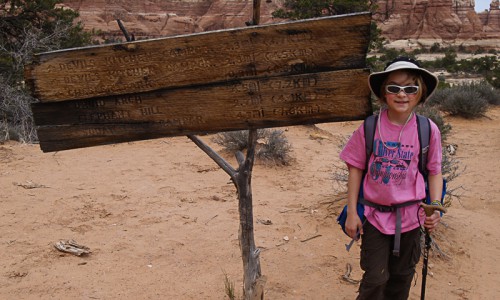 LJ During a hike from Devils Kitchen in 2006