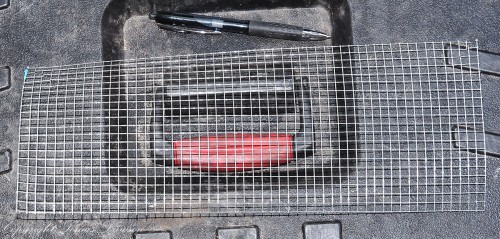 Rectangle cut from 1/4" mesh