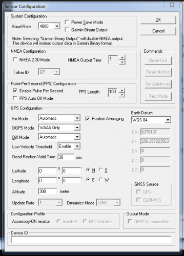 GPS Configuration Utility